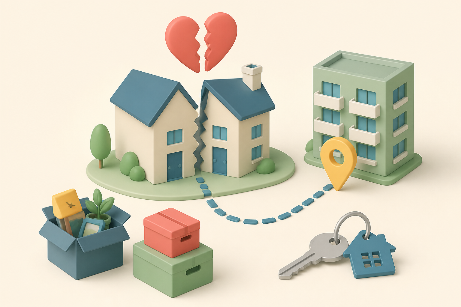 Ik wil scheiden maar heb geen woning, wat nu?