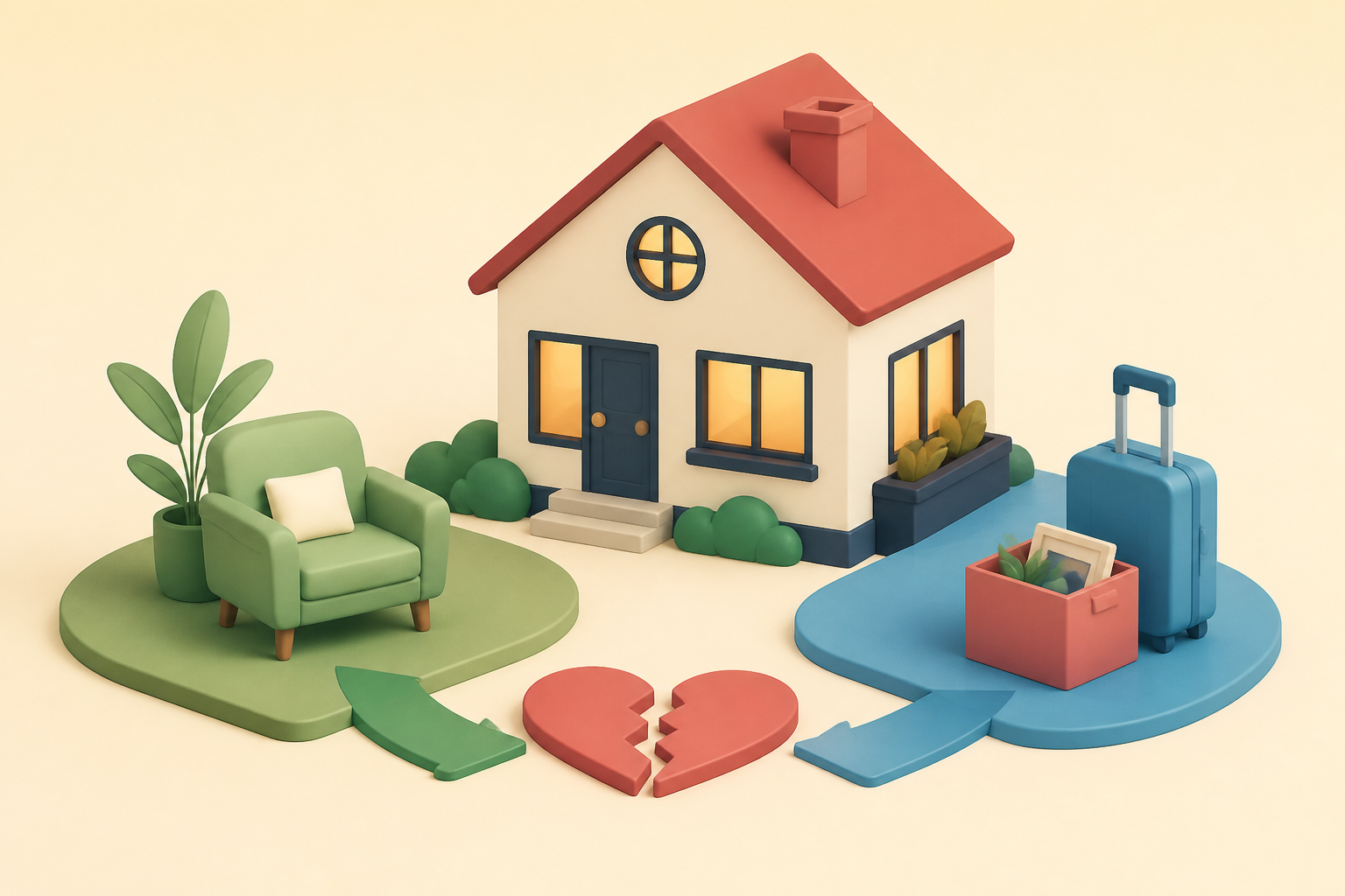 Wie mag in het huis blijven wonen na een scheiding